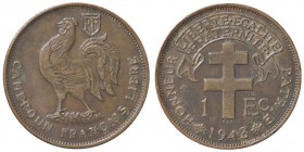 ESTERE - CAMERUN - Repubblica - Franco 1943 Kr. 7 CU Due colpetti
SPL