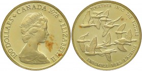 ESTERE - CANADA - Elisabetta II (1952) - 100 Dollari 1978 - Oche in volo Kr. 122 (AU g. 16,97) In confezione
FS