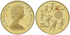 ESTERE - CANADA - Elisabetta II (1952) - 100 Dollari 1979 - Bambini si tengono per mano Kr. 126 (AU g. 16,97) In confezione
FS
