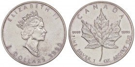 ESTERE - CANADA - Elisabetta II (1952) - 5 Dollari 1990 Kr. 187 AG
qFDC
