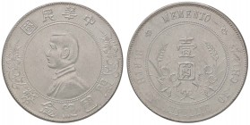 ESTERE - CINA - Repubblica Popolare Cinese (1912) - Dollaro 1927 Kr. 318a.2 AG Rosette al R/ e bordo rigato
bello SPL
