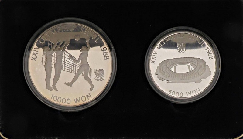 ESTERE - COREA DEL SUD - Repubblica - Dittico 1987 - Olimpiadi di Seul AG 10000 ...