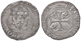 ESTERE - FRANCIA - Carlo VII (1422-1461) - Bianco - Stemma tra tre corone /R Croce inquartata da gigli e corona Dup. 519 (AG g. 2,9)
qBB/BB