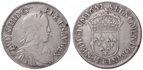 ESTERE - FRANCIA - Luigi XIV (1643-1715) - Mezzo scudo 1652 E Kr. 164.6 AG
MB-BB