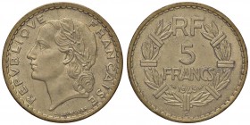 ESTERE - FRANCIA - Governo Provvisorio di De Gaulle (1944-1946) - 5 Franchi 1945 C Kr. 888a.3 BT
FDC