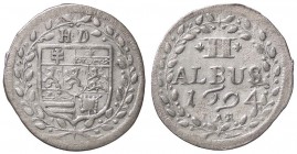 ESTERE - GERMANIA - HESSE DARMSTADT - Ludwig VI (1661-1678) - 2 Albus 1694 IAR Kr. 82 AG
BB