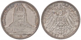 ESTERE - GERMANIA - SASSONIA - Federico Augusto III (1904-1918) - 3 Marchi 1913 E - Centenario battaglia di Lipsia Kr. 200 AG
SPL