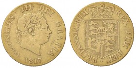ESTERE - GRAN BRETAGNA - Giorgio III (1760-1820) - Mezza sterlina 1817 Kr. 673 (AU g. 3,86)
MB