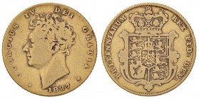 ESTERE - GRAN BRETAGNA - Giorgio IV (1820-1830) - Mezza sterlina 1827 Kr. 700 R (AU g. 3,81)
MB