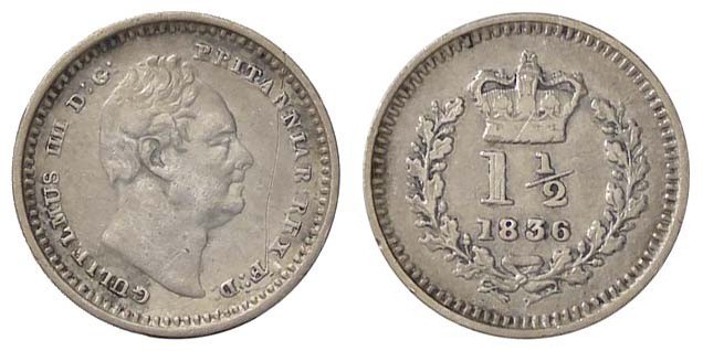 ESTERE - GRAN BRETAGNA - Guglielmo IV (1830-1837) - 1,5 Pence 1836 Kr. 719 NC AG...