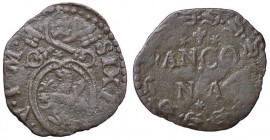 ZECCHE ITALIANE - ANCONA - Sisto V (1585-1590) - Quattrino Munt. 85 (CU g. 0,59)
qBB