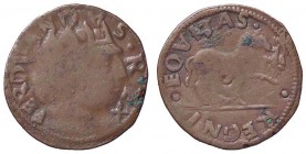 ZECCHE ITALIANE - L'AQUILA - Ferdinando I d’Aragona (1458-1494) - Cavallo MiR 88 RR (CU g. 1,5) "A" rovesciata al D/ e al R/
MB-BB