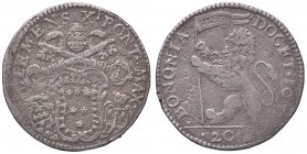 ZECCHE ITALIANE - BOLOGNA - Clemente X (1670-1676) - Lira 1671 CNI 4; Munt. 56 R AG
meglio di MB