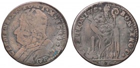 ZECCHE ITALIANE - BOLOGNA - Clemente XI (1700-1721) - Muraiola da 4 bolognini 1715 Munt. 190b R MI
MB