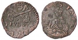 ZECCHE ITALIANE - FANO - Pio V (1566-1572) - Quattrino CNI 37; Munt. 60 (MI g. 0,56)
qBB