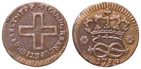 SAVOIA - Vittorio Amedeo III (1773-1796) - 2 Denari 1789 Mont. 434 R CU
BB+