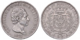 SAVOIA - Carlo Felice (1821-1831) - 5 Lire 1827 G Pag. 72; Mont. 64 AG Colpetti
qSPL