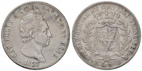SAVOIA - Carlo Felice (1821-1831) - 5 Lire 1827 G Pag. 72; Mont. 64 AG
qBB/BB
