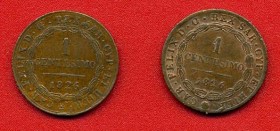 SAVOIA - Carlo Felice (1821-1831) - Centesimo 1826 T (L) e (P) Mont. 138/139 CU Lotto di 2 monete
BB÷qSPL
