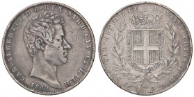 SAVOIA - Carlo Alberto (1831-1849) - 5 Lire 1844 T Pag. 256; Mont. 130 AG Colpetti
qBB/BB+