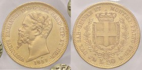 SAVOIA - Vittorio Emanuele II (1849-1861) - 20 Lire 1859 G Pag. 354; Mont. 23 AU Sigillata Massimo Filisina
SPL