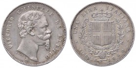 SAVOIA - Vittorio Emanuele II Re eletto (1859-1861) - Lira 1860 F Pag. 441a; Mont. 117 AG Mano con scettro e titolatura oltre la barba
qSPL/SPL