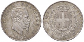SAVOIA - Vittorio Emanuele II Re d'Italia (1861-1878) - 5 Lire 1872 M Pag. 494; Mont. 177 AG Gradevole patina
SPL