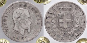 SAVOIA - Vittorio Emanuele II Re d'Italia (1861-1878) - Lira 1861 F Stemma Pag. 510; Mont. 200 R AG Sigillata Paolo Noris
MB