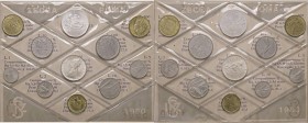 REPUBBLICA ITALIANA - Repubblica Italiana (monetazione in lire) (1946-2001) - Serie zecca 1980 Mont. 16 R Per l'estero - In confezione - 10 valori + m...