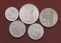 REPUBBLICA ITALIANA - Repubblica Italiana (monetazione in lire) (1946-2001) - Serie 1967 Gig. 1122 5 valori
FDC