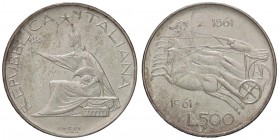 REPUBBLICA ITALIANA - Repubblica Italiana (monetazione in lire) (1946-2001) - 500 Lire 1961 - Centenario Mont. 3 AG
FDC