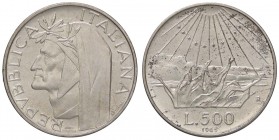 REPUBBLICA ITALIANA - Repubblica Italiana (monetazione in lire) (1946-2001) - 500 Lire 1965 - Dante Mont. 4 AG
FDC