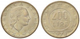REPUBBLICA ITALIANA - Repubblica Italiana (monetazione in lire) (1946-2001) - 200 Lire 1978 NC BT Asse ruotato di 60°
FDC