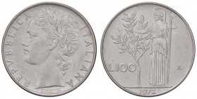REPUBBLICA ITALIANA - Repubblica Italiana (monetazione in lire) (1946-2001) - 100 Lire 1972/ Att. M27a; Gig. 267a R AC
SPL