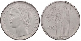 REPUBBLICA ITALIANA - Repubblica Italiana (monetazione in lire) (1946-2001) - 100 Lire 1974 Att. MAS 29a R AC Asse ruotato di 180°
BB+