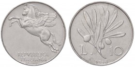 REPUBBLICA ITALIANA - Repubblica Italiana (monetazione in lire) (1946-2001) - 10 Lire 1948 Att. G3 R IT Legenda capovolta
SPL/qFDC