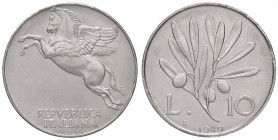 REPUBBLICA ITALIANA - Repubblica Italiana (monetazione in lire) (1946-2001) - 10 Lire 1949 Att. G4b IT Legenda capovolta Da rotolino
FDC