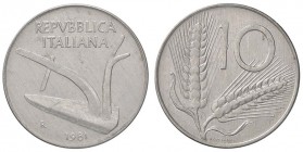 REPUBBLICA ITALIANA - Repubblica Italiana (monetazione in lire) (1946-2001) - 10 Lire 1981 NC IT Asse ruotato di 50°
qFDC