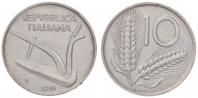 REPUBBLICA ITALIANA - Repubblica Italiana (monetazione in lire) (1946-2001) - 10 Lire 1981 Mont. 32 NC IT Asse spostato di 135°
qFDC
