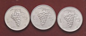 REPUBBLICA ITALIANA - Repubblica Italiana (monetazione in lire) (1946-2001) - 5 Lire 1948-1949-1950 IT Lotto di 3 monete
FDC