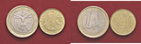 REPUBBLICA ITALIANA - Repubblica Italiana (monetazione in euro) (2002) - 10 Centesimi 2002 BT Conio evanescente Assieme a euro con contorno liscio - L...