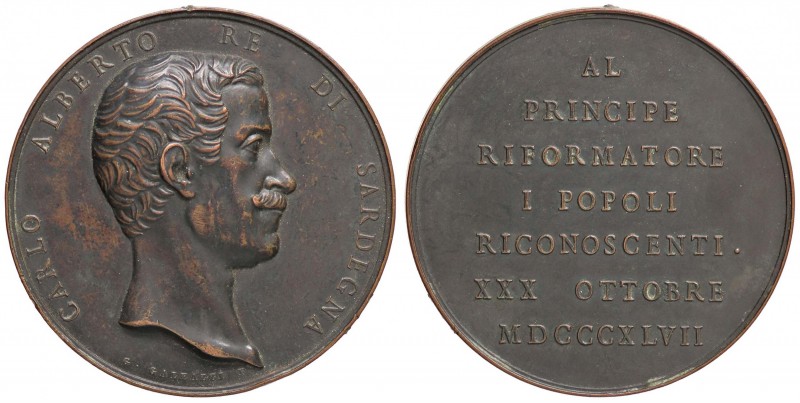 MEDAGLIE - SAVOIA - Carlo Alberto (1831-1849) - Medaglia 1847 - Al principe rifo...