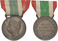 MEDAGLIE - SAVOIA - Umberto I (1878-1900) - Medaglia 1848-1870 - Unità d'Italia AG Opus: Speranza Ø 32 Colpo
BB