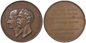 MEDAGLIE - SAVOIA - Umberto I (1878-1900) - Medaglia 1878 - Per le nozze AE Opus: Vagnetti Ø 55 Colpetti
BB+