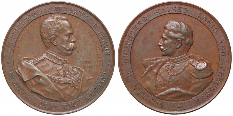 MEDAGLIE - SAVOIA - Umberto I (1878-1900) - Medaglia 1889 - Visita a Berlino AE ...