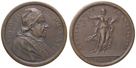 MEDAGLIE - PAPALI - Benedetto XIV (1740-1758) - Medaglia 1755 A. XVI - Provvidenza Pontificia Patr. 85; Linc. 1865 AE Opus: Hamerani Ø 33
BB-SPL