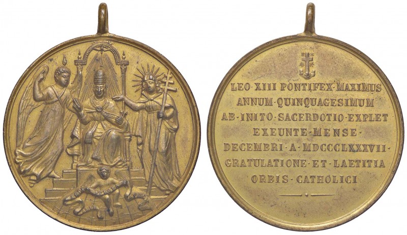 MEDAGLIE - PAPALI - Leone XIII (1878-1903) - Medaglia 1887 - 50° Anniversario di...