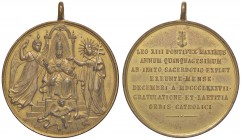 MEDAGLIE - PAPALI - Leone XIII (1878-1903) - Medaglia 1887 - 50° Anniversario di Sacerdozio MD Ø 40
bello SPL