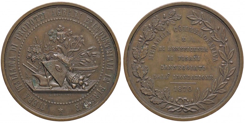 MEDAGLIE - CITTA' - Firenze - Medaglia 1870 - Fiera italiana di prodotti agrari ...