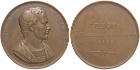 MEDAGLIE - CITTA' - Genova - Medaglia 1846 - Cristoforo Colombo - Genova agli scienziati italiani AE Opus: Girometti Ø 57 Colpetto
SPL